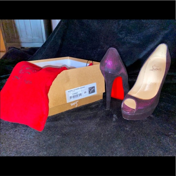 ❌ SOLD ❌ Authentic Christian Louboutin Banana 120 FUXIA suede - Picture 2 of 6
